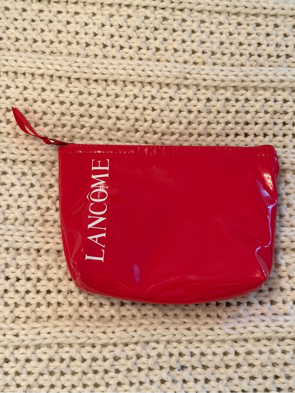 Red Lancôme Cosmetic Makeup Bag